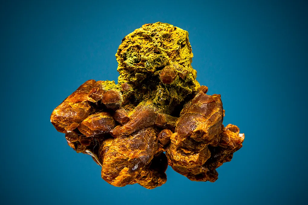 Parisite-(Ce) with Annabergite after Gersdorffite image