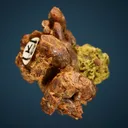 Parisite-(Ce) with Annabergite after Gersdorffite - image 4