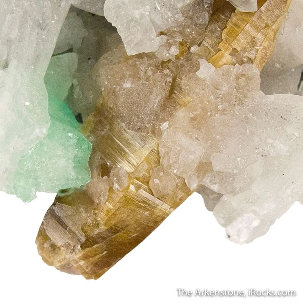 Parisite-(Ce) with Calcite, Emerald, and Apatite - image 6