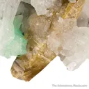 Parisite-(Ce) with Calcite, Emerald, and Apatite - image 6