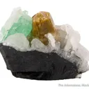 Parisite-(Ce) with Calcite, Emerald, and Apatite - image 4