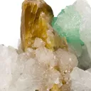 Parisite-(Ce) with Calcite, Emerald, and Apatite - image 5