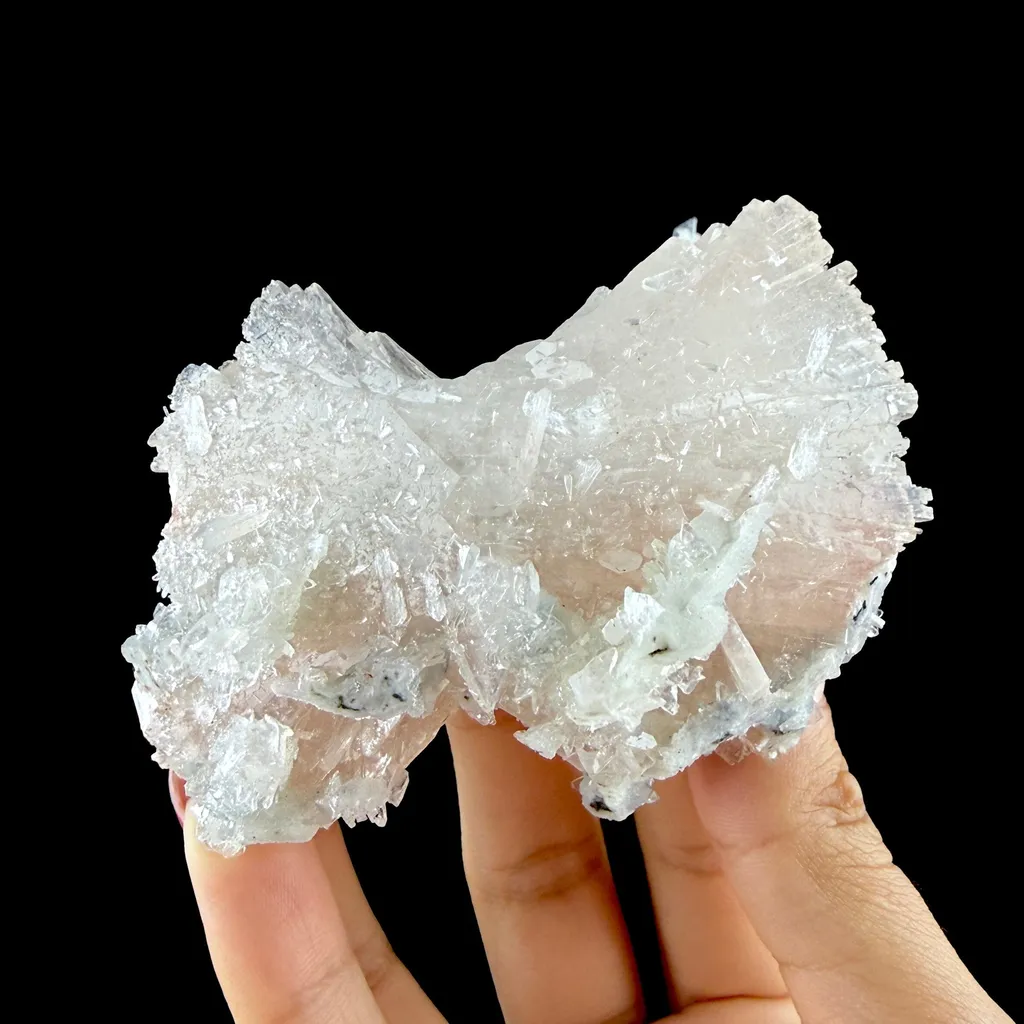 Peach Heulandite on Chalcedony & Stilbite Matrix - Natural Indian Zeolite Mineral from Jalgaon - image 4