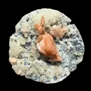 Peach Heulandite on Sparkling Chalcedony Matrix – Indian Zeolite Mineral from Jalgaon - image 1