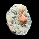 Peach Heulandite on Sparkling Chalcedony Matrix – Indian Zeolite Mineral from Jalgaon - image 4