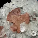 Peach Heulandite on Sparkling Clear Apophyllite Matrix from Jalgaon Maharashtra India | Natural Zeolite Mineral Specimen DKT80 - image 3