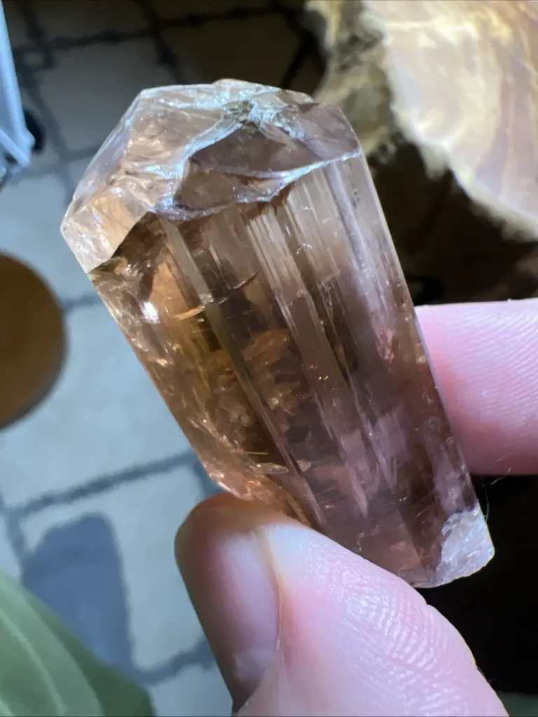 Peach Orange Violet Tourmaline from DR Congo - 10100 image