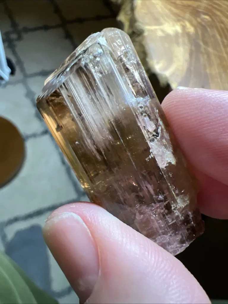 Peach Orange Violet Tourmaline from DR Congo - 10100 - image 2