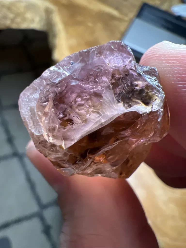 Peach Orange Violet Tourmaline from DR Congo - 10100 - image 4