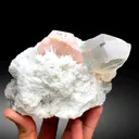 Peach Pink Color Morganite with Green Tourmalines, Quartz and Cleavelandite Albite - 1065 g - image 8