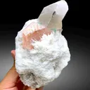 Peach Pink Color Morganite with Green Tourmalines, Quartz and Cleavelandite Albite - 1065 g - image 1