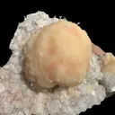 Peach Stilbite Ball Cluster on Blocky Clear Apophyllite Matrix – Rare Indian Zeolite Mineral Specimen from Nashik - image 6