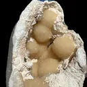 Peach Stilbite Clusters in Shimmering Chalcedony Geode Vug – Premium Indian Zeolite Mineral Specimen from Nashik - image 5