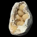 Peach Stilbite Clusters in Shimmering Chalcedony Geode Vug – Premium Indian Zeolite Mineral Specimen from Nashik - image 3