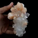 Peach Stilbite on Sprakling Apophyllite Crystals Natural Mineral Specimen - image 3