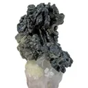 Pearceite With Wire Silver and Acanthite on Quartz - image 4