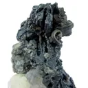 Pearceite With Wire Silver and Acanthite on Quartz - image 5