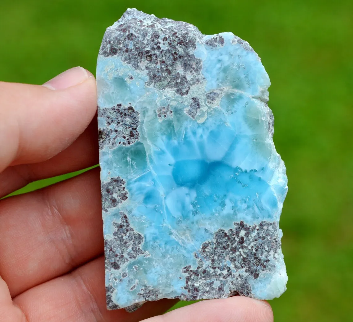 Pectolite var. Larimar 64 grams - Filipinas Larimar Mine, Barahona Province, Dominican Republic - image 1