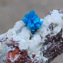 Pentagonite Flower on Heulandite matrix - image 3