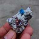 Pentagonite Flower on Heulandite matrix - image 2