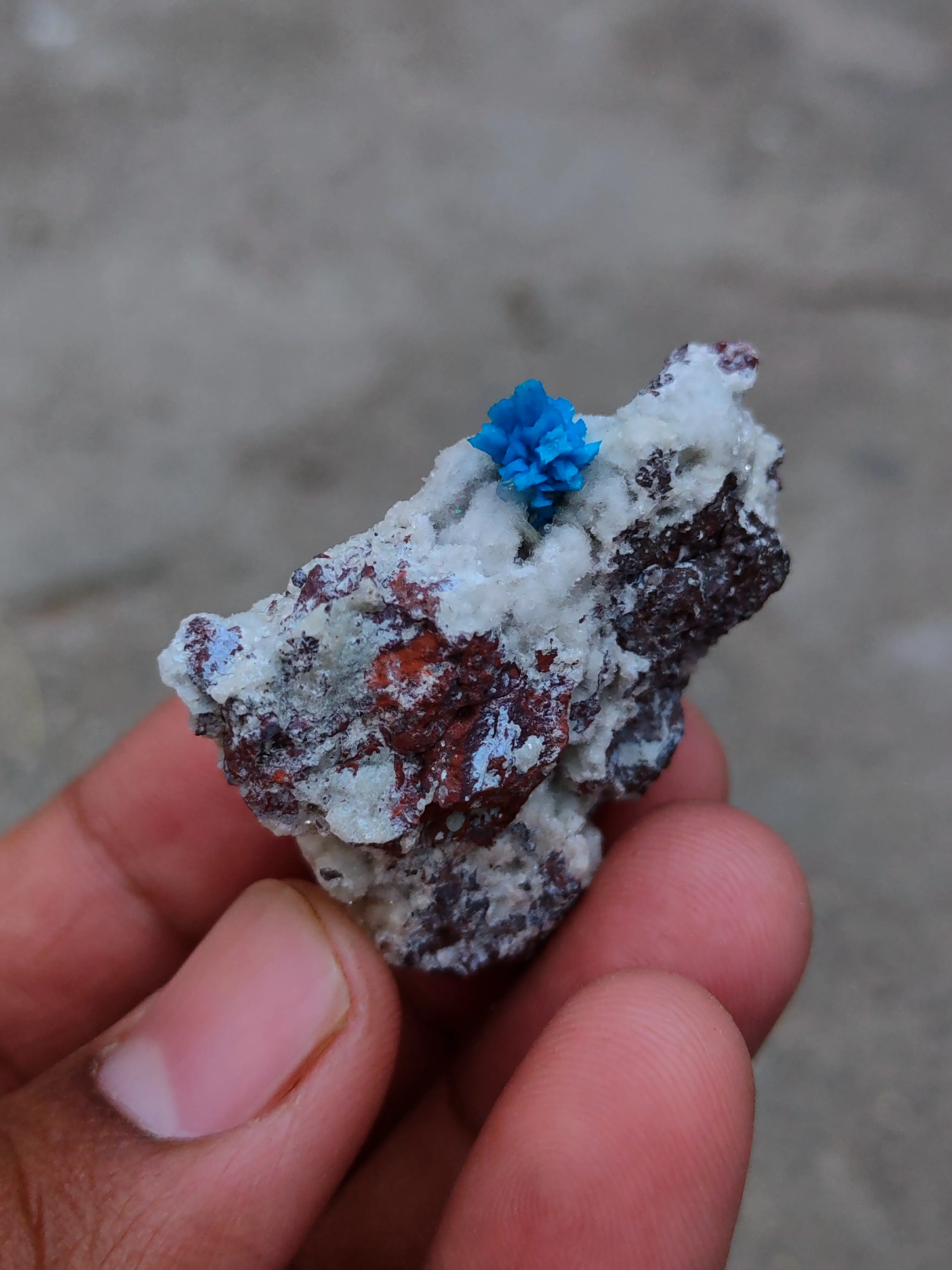 Pentagonite Flower on Heulandite matrix - image 2