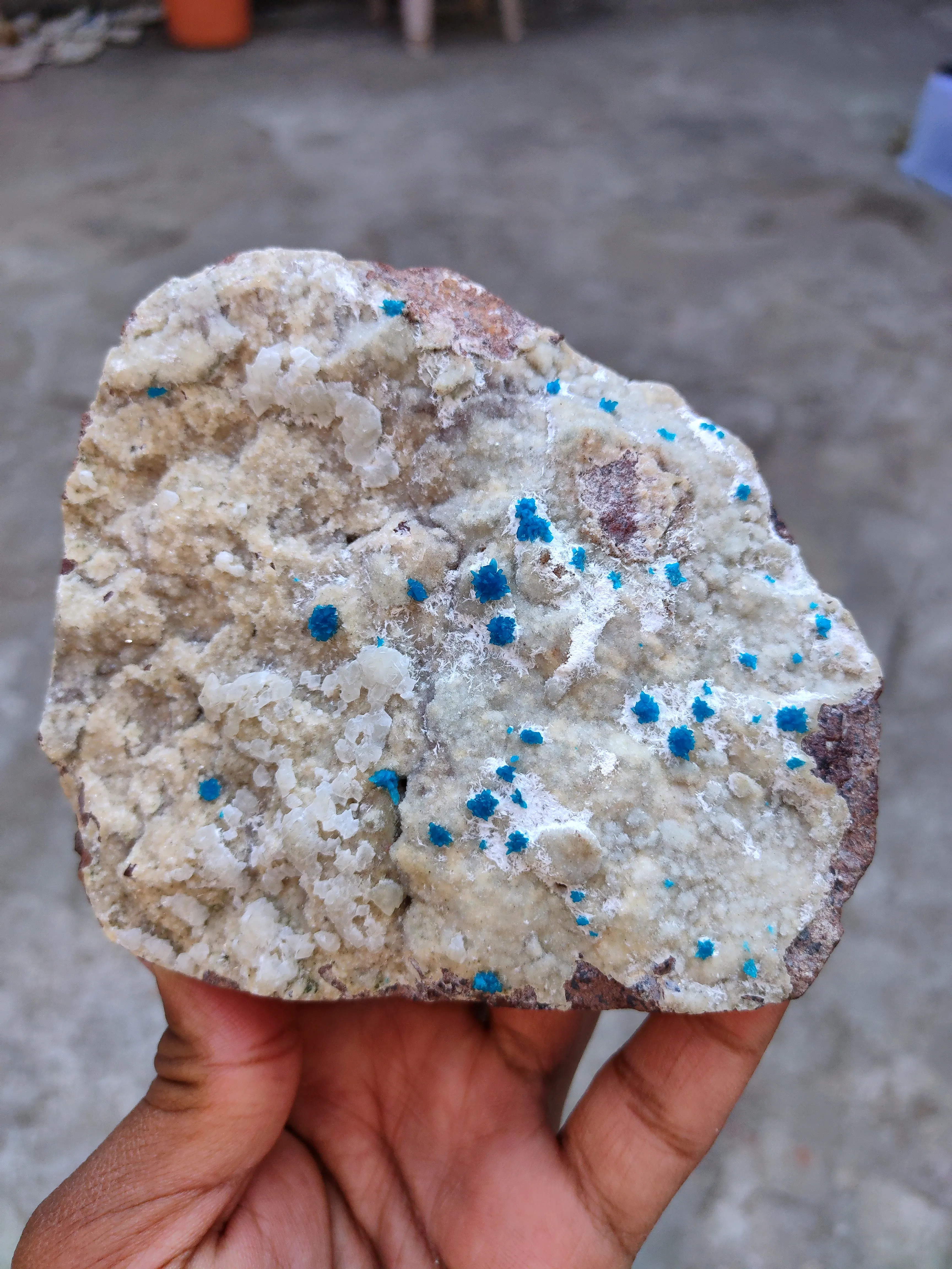 Pentagonite Flower with Calcite on Heulandite Matrix. - image 7