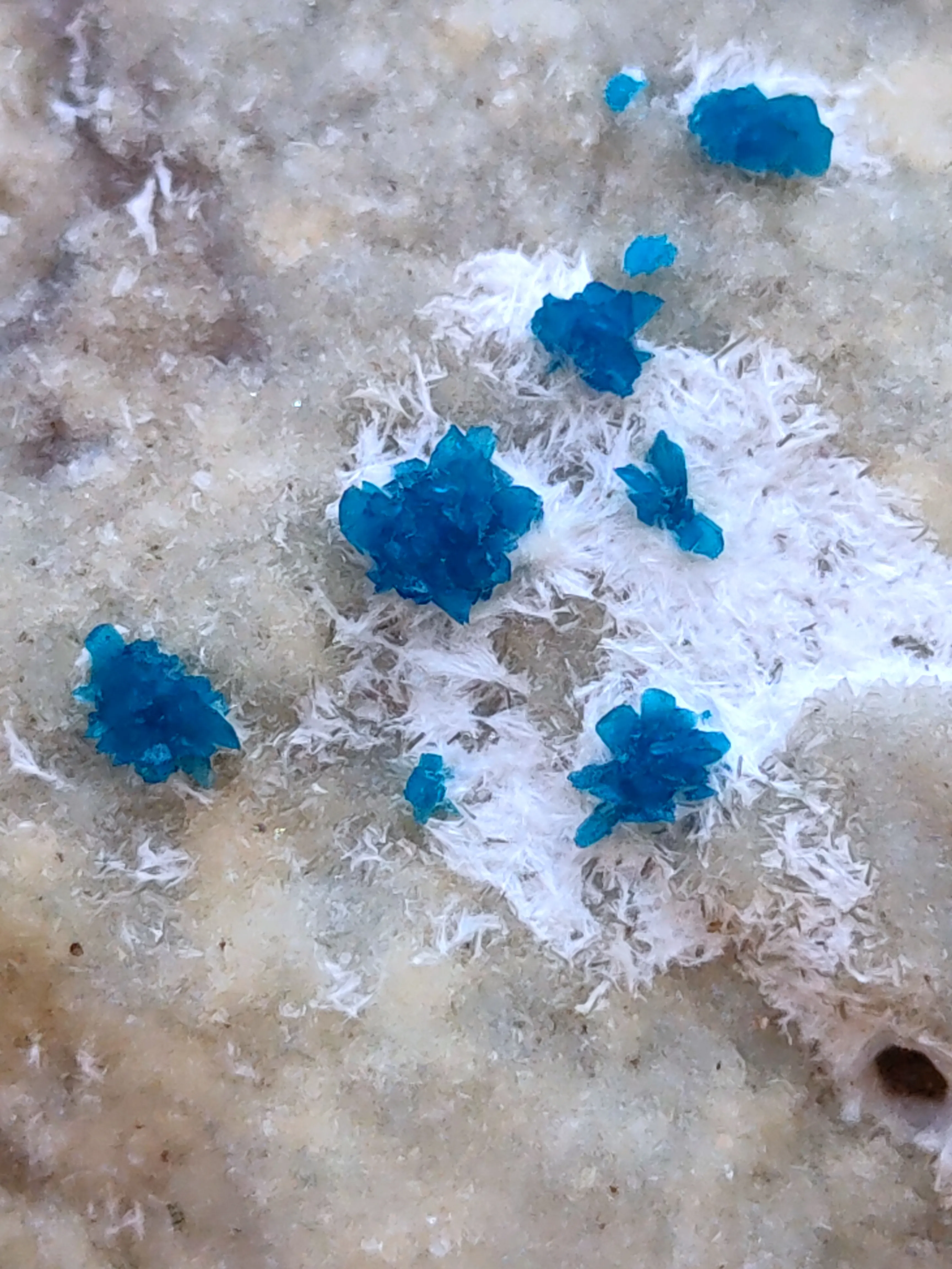 Pentagonite Flower with Calcite on Heulandite Matrix. - image 5