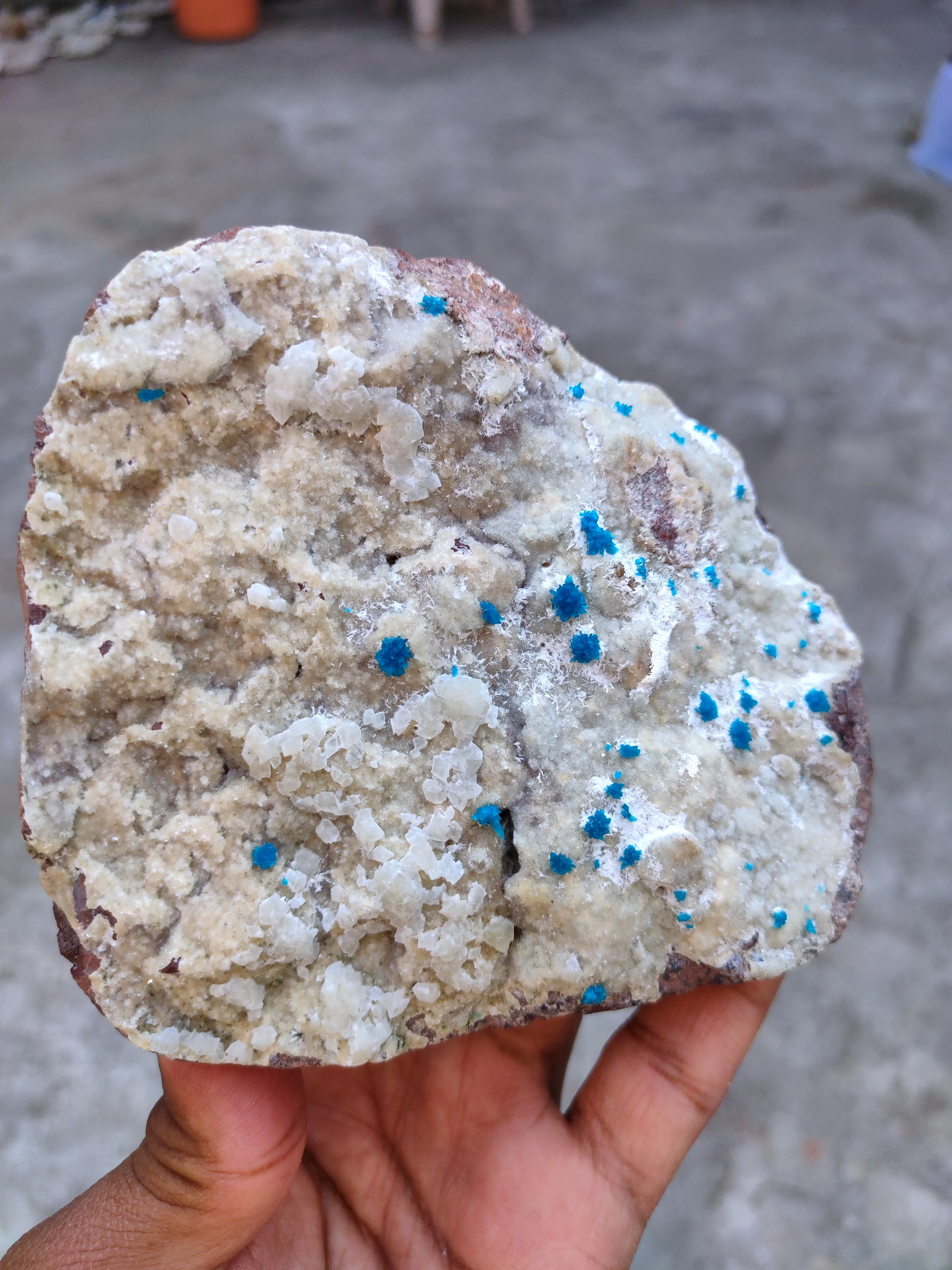 Pentagonite Flower with Calcite on Heulandite Matrix. - image 10