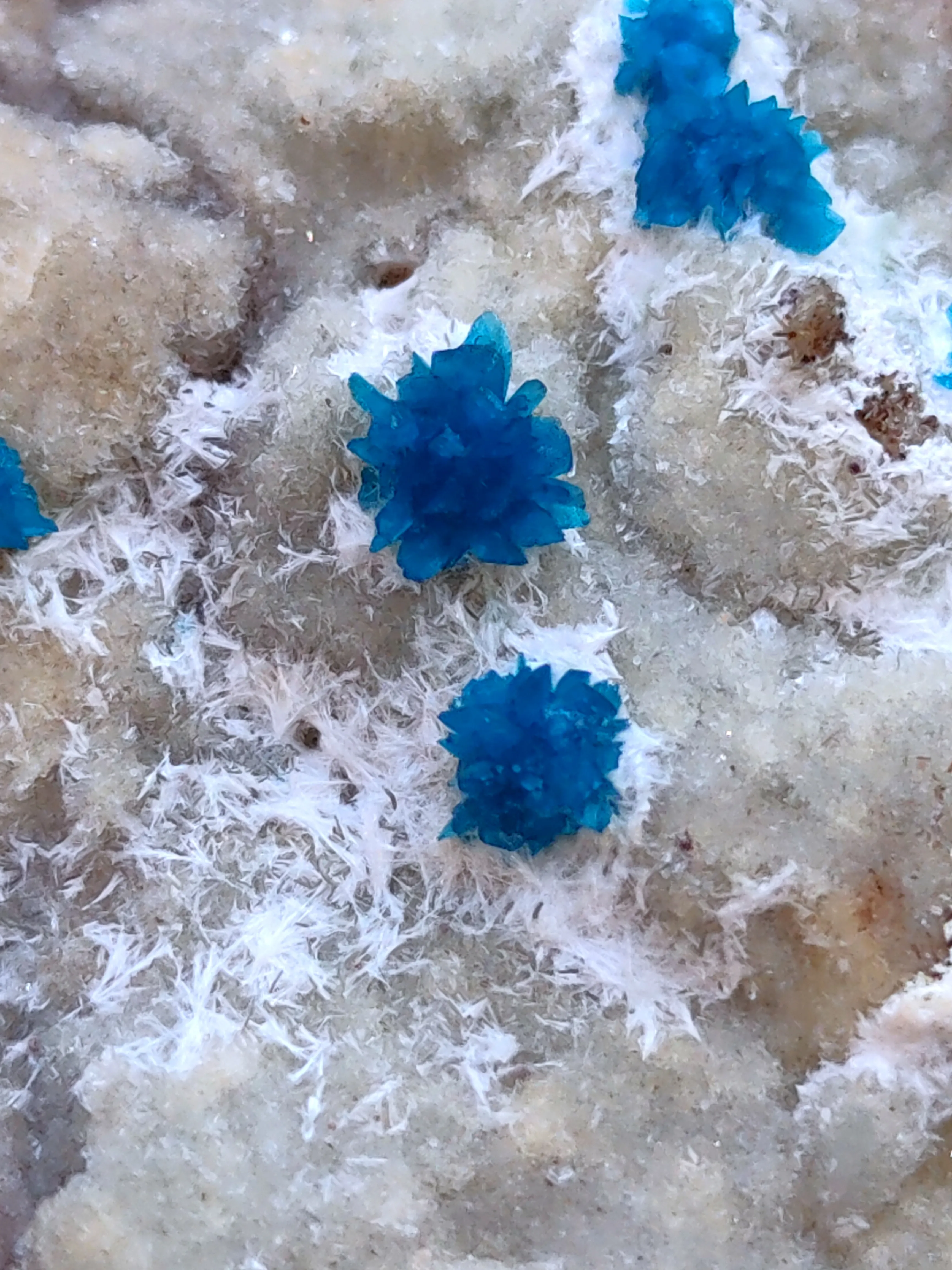 Pentagonite Flower with Calcite on Heulandite Matrix. - image 3