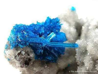 Pentagonite on Cavansite (Both Dimorphs on One Specimen!) image