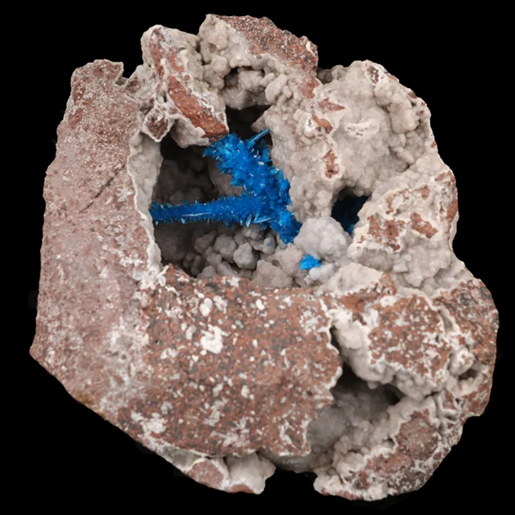 Pentagonite on Chalcedony Rare Find Natural Mineral Specimen image