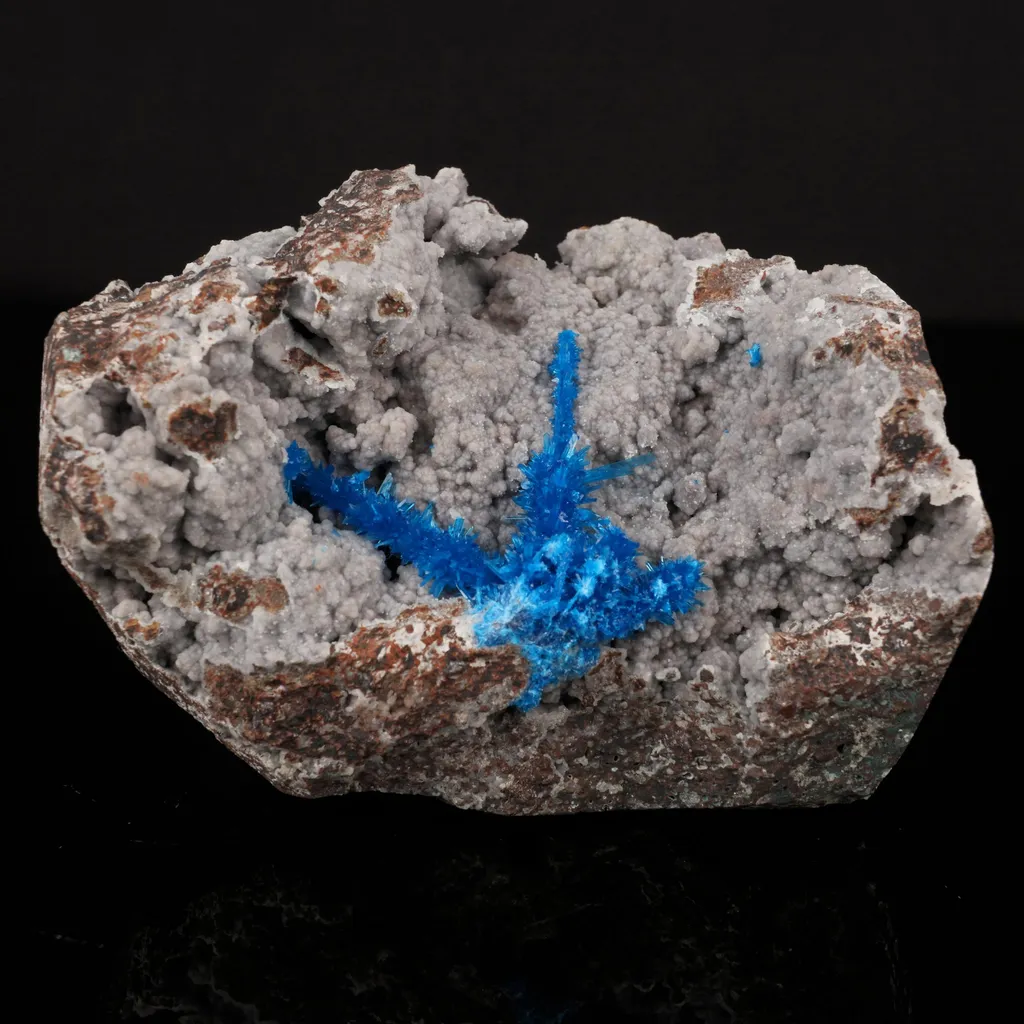 Pentagonite on Chalcedony Rare Find Natural Mineral Specimen image