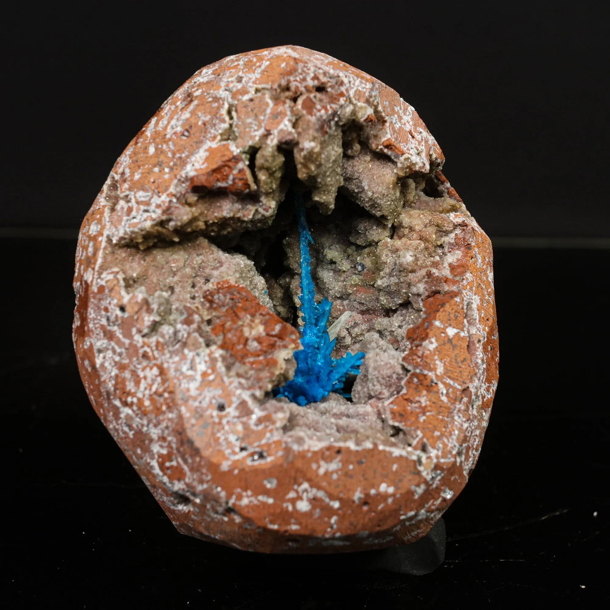 Pentagonite on Heulandite geode Self Standing Natural Mineral Specimen - image 2