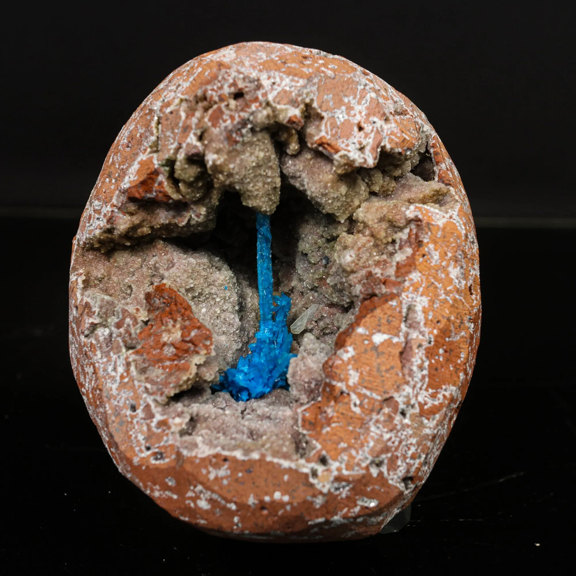 Pentagonite on Heulandite geode Self Standing Natural Mineral Specimen - image 3