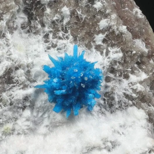 Pentagonite on Mordeite (Rare Find) Natural Mineral Specimen - image 4