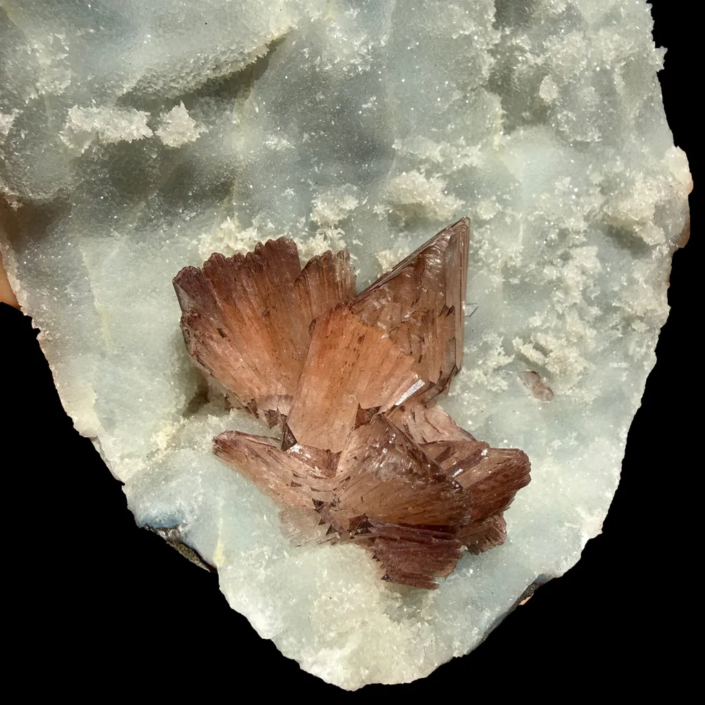 Perfect Heulandite on Blue Chalcedony  – Rare Natural Indian Zeolite Mineral Specimen from Maharashtra DKT73 - image 6