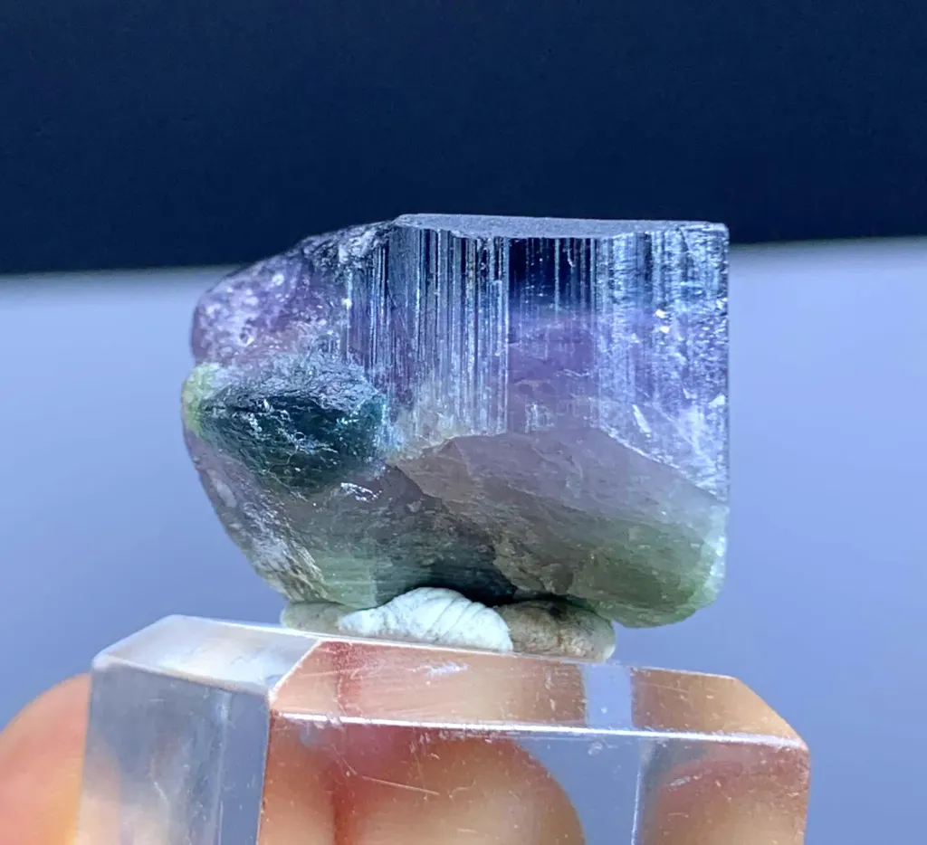 Perfectly Terminated Tricolor Zoning Tourmaline Crystal from Afghanistan - image 6