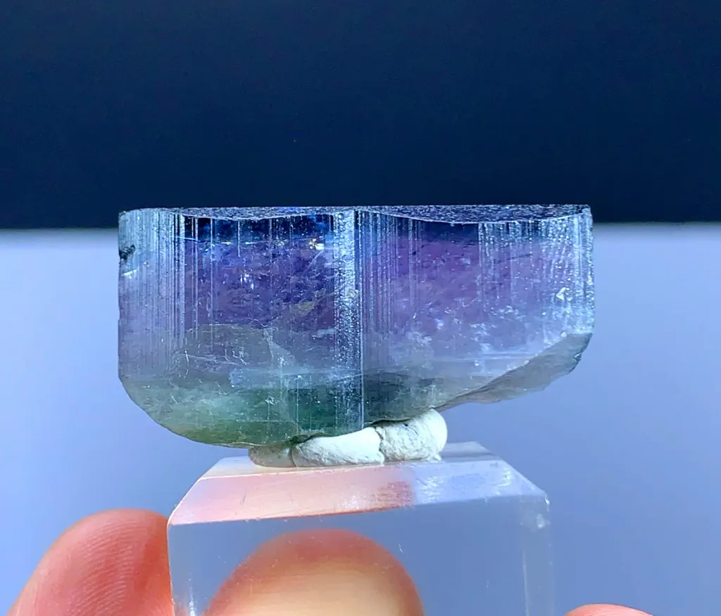 Perfectly Terminated Tricolor Zoning Tourmaline Crystal from Afghanistan - image 2
