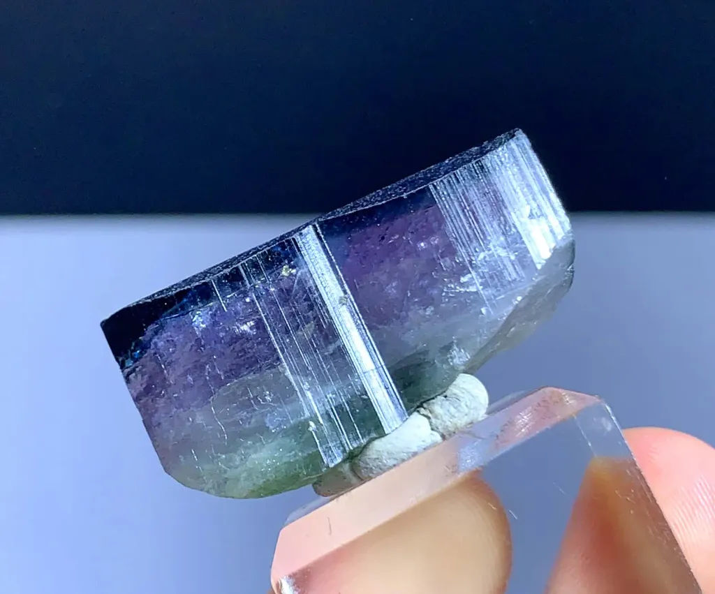Perfectly Terminated Tricolor Zoning Tourmaline Crystal from Afghanistan - image 3