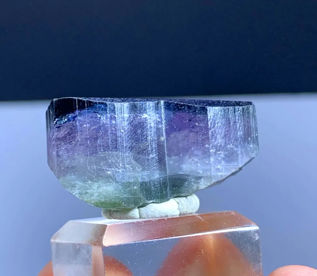 Perfectly Terminated Tricolor Zoning Tourmaline Crystal from Afghanistan - image 4