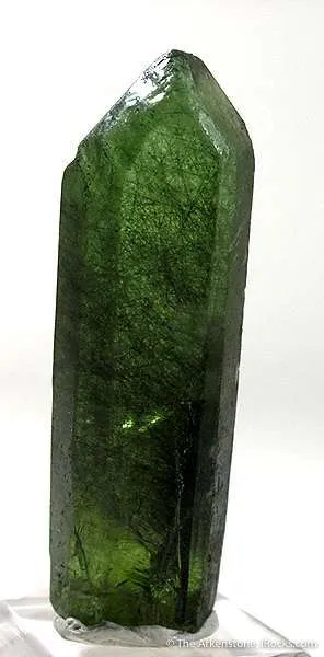 Peridot With Ludwigite Inclusions image