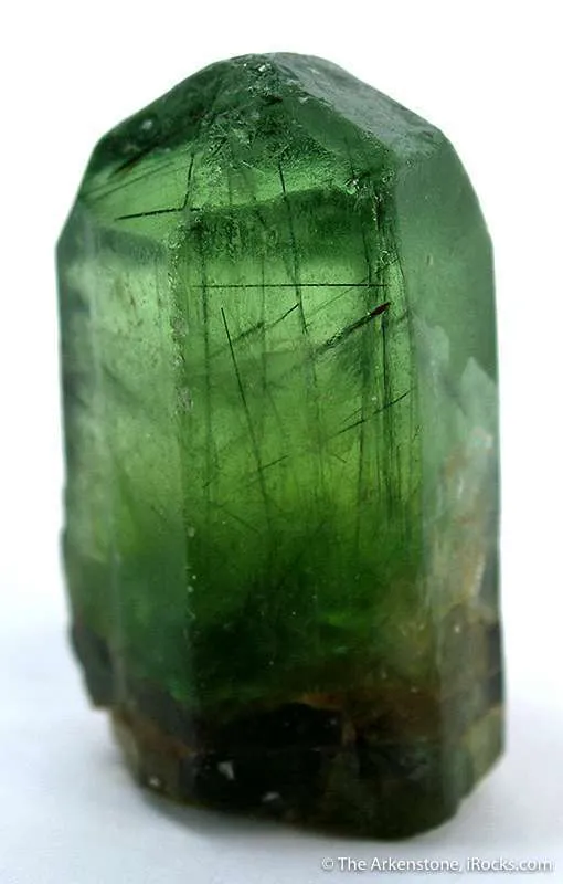 Peridot With Ludwigite Inclusions image