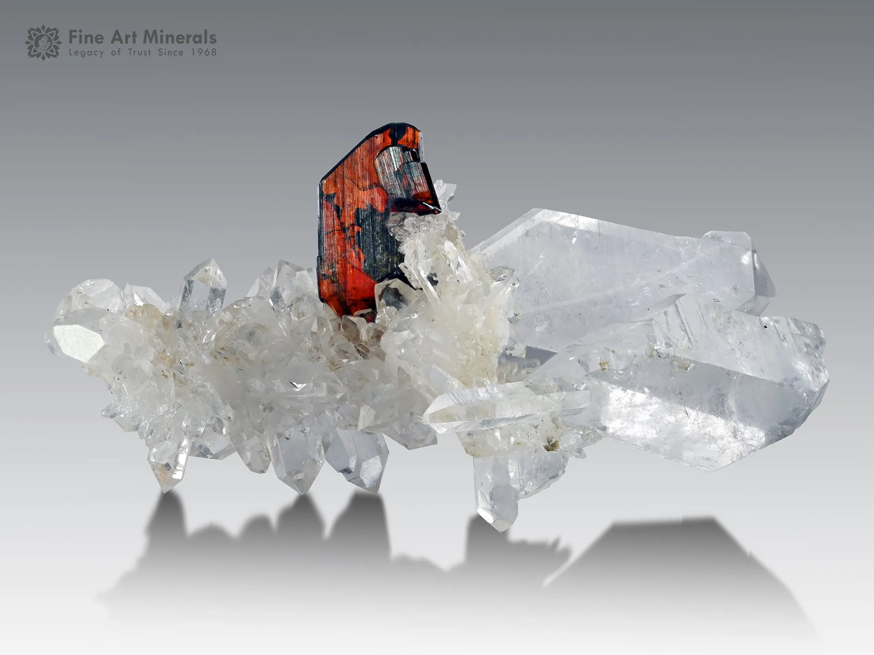 Phantom Brookite on Faden Quartz from Baluchistan Pakistan - image 2