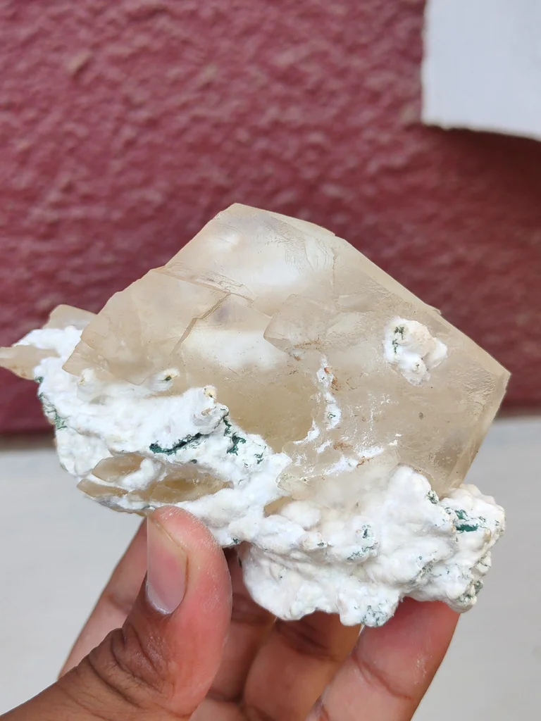 Phantom Calcite with Okenite. From India - image 4