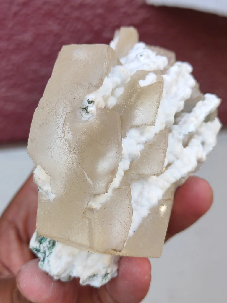 Phantom Calcite with Okenite. From India - image 10