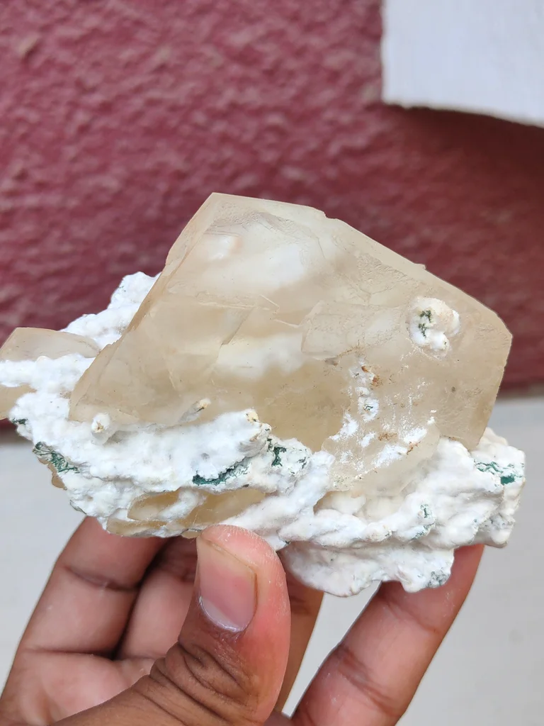 Phantom Calcite with Okenite. From India - image 3