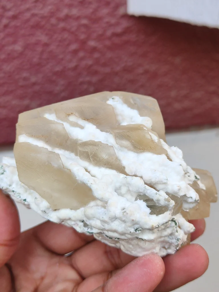 Phantom Calcite with Okenite. From India - image 2