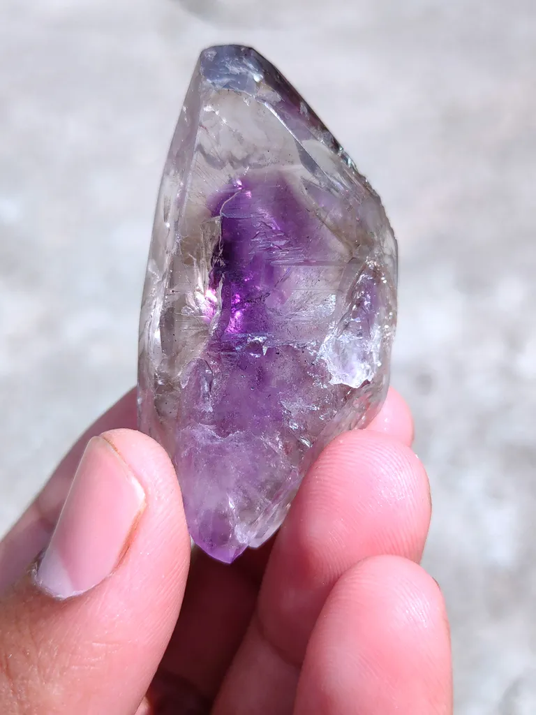 Phantom Karur Amethyst polished Crystal with Lepidocrocite - image 3
