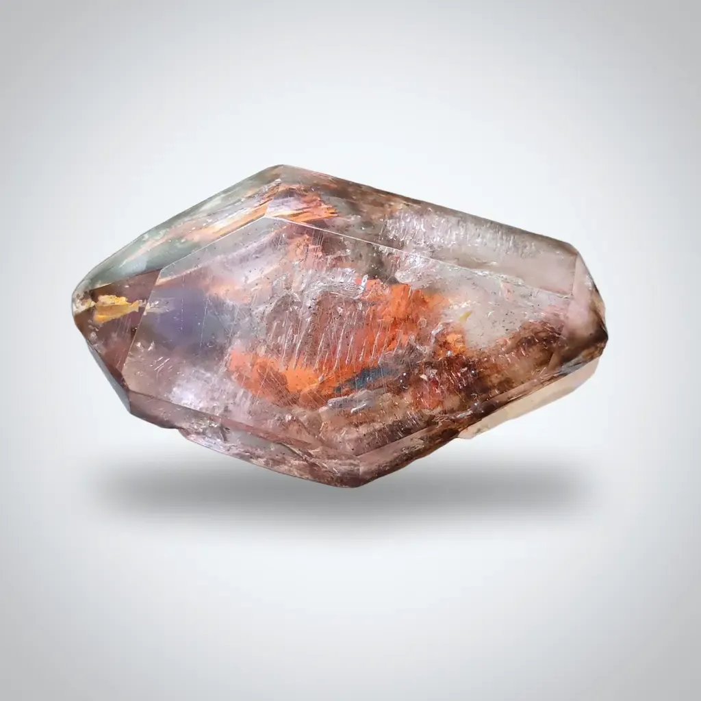 Phantom Karur Amethyst polished Crystal with Lepidocrocite - image 1