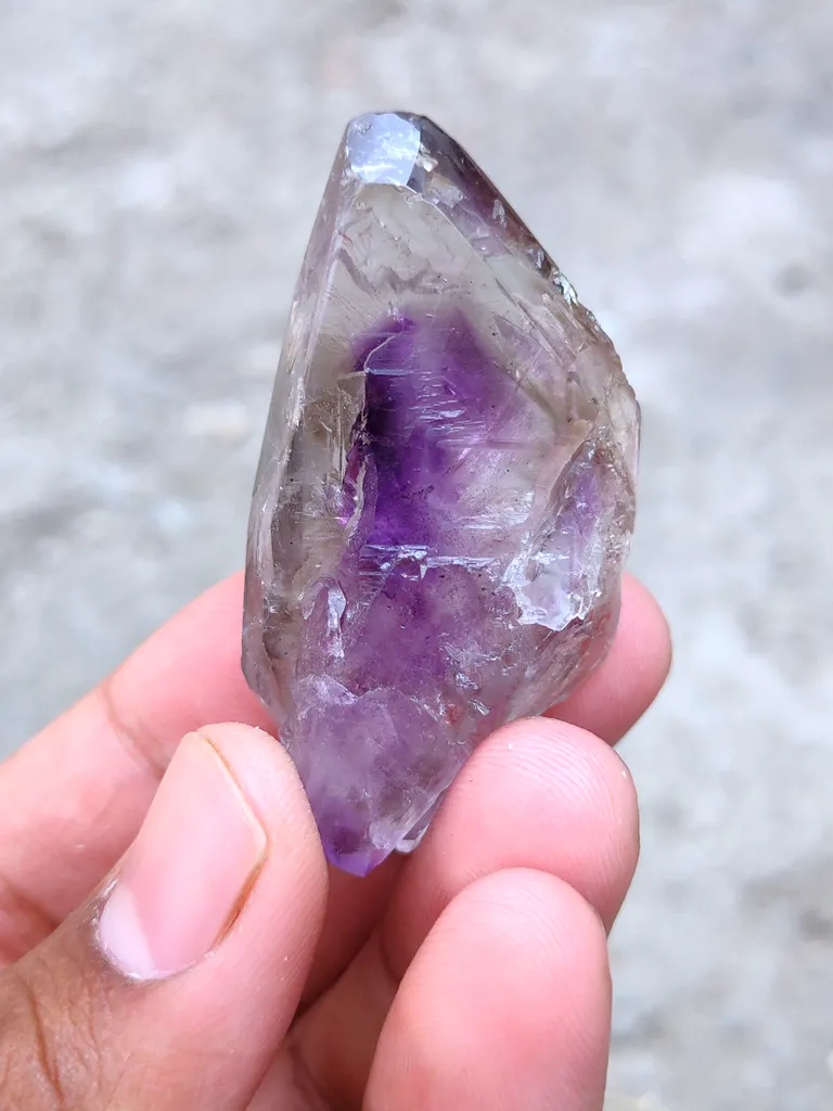 Phantom Karur Amethyst polished Crystal with Lepidocrocite - image 2
